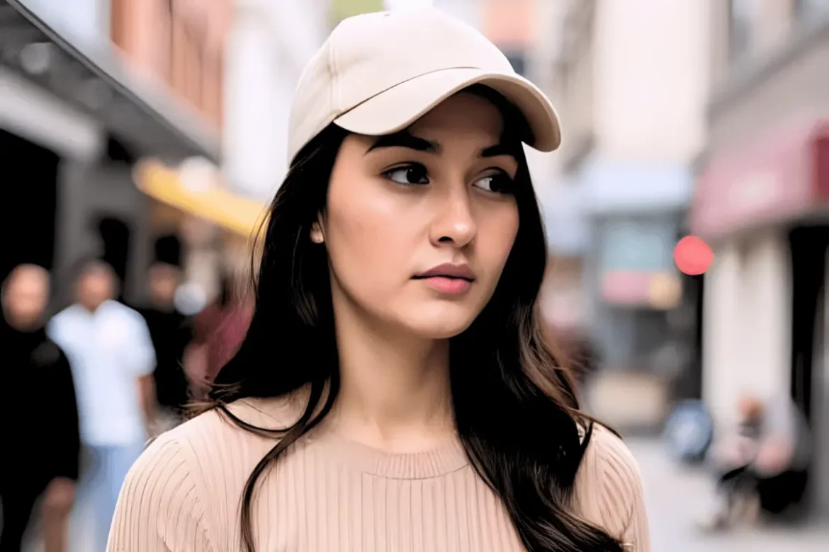 Woman looking unsure in a crowd